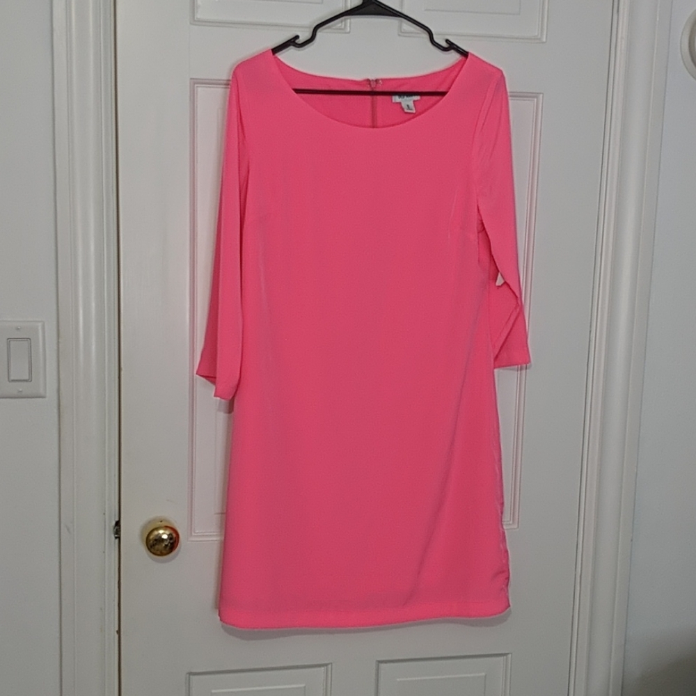 Pink shift dress